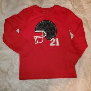 Adorable boy sweater, football themed